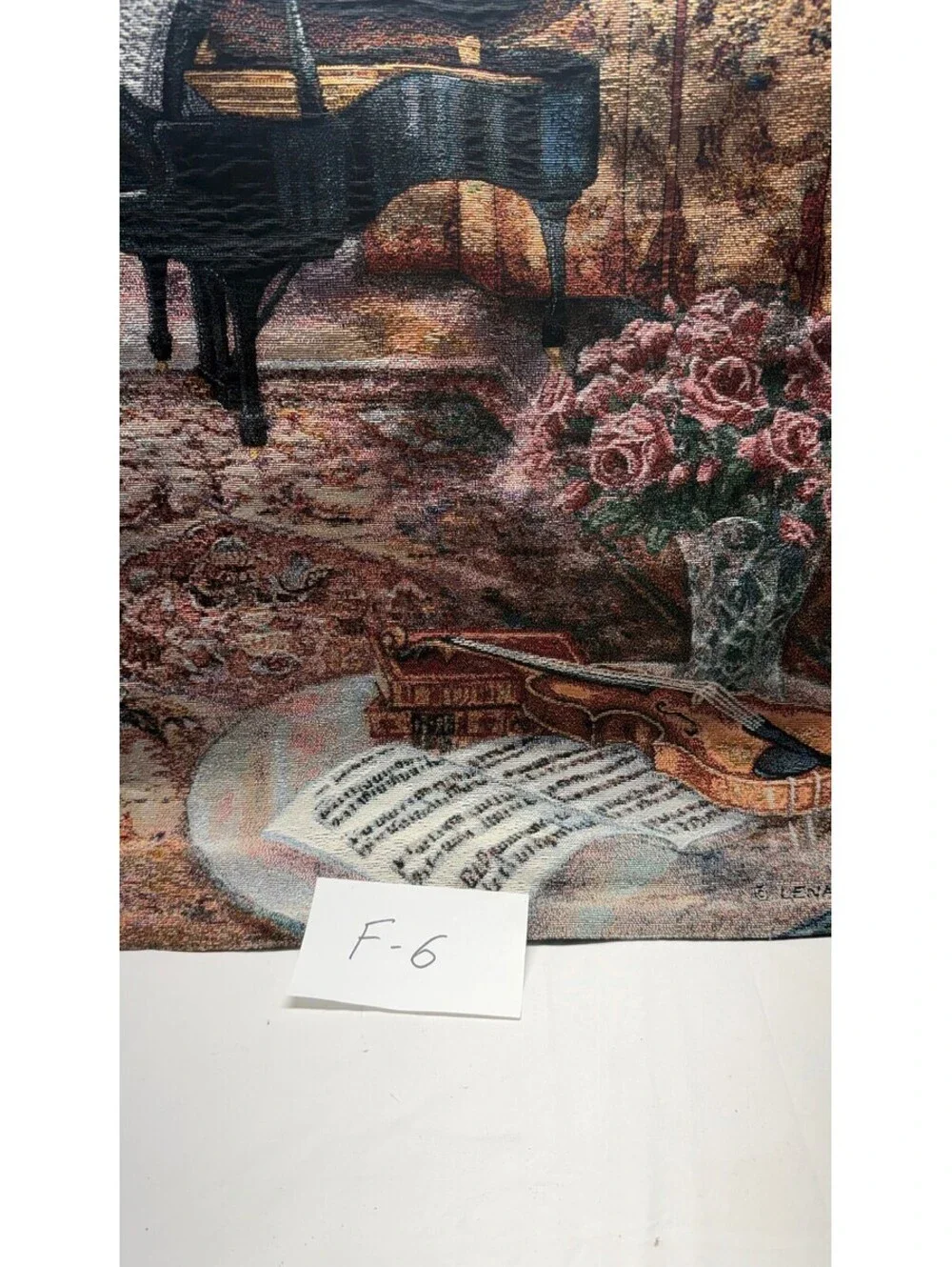 Lena Liu Musical Grand Piano Violin Tapestry Wall Hanging Decor F-6